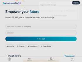 'efinancialcareers.fi' screenshot