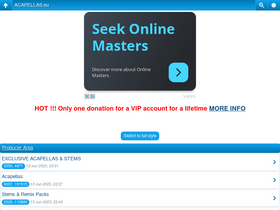 'acapellas.eu' screenshot