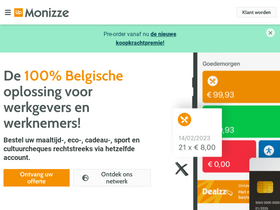 'monizze.be' screenshot