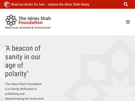 'idriesshahfoundation.org' screenshot