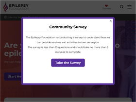 'epilepsy.com' screenshot
