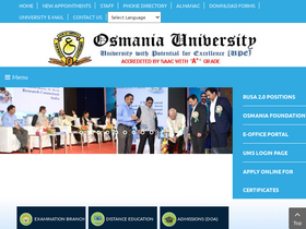 'osmania.ac.in' screenshot