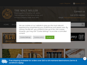 'themaltmiller.co.uk' screenshot