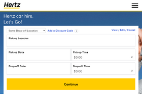 'hertz.com.au' screenshot