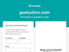 'geekydino.com' screenshot