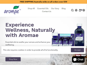 aromaeessentials.com homepage screenshot