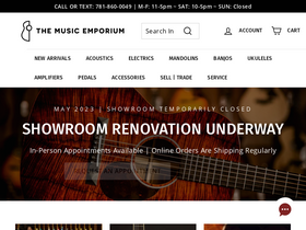 'themusicemporium.com' screenshot