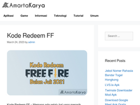 'amartakarya.co.id' screenshot