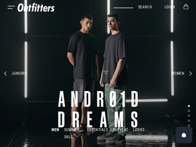 Outfitters Stores website screenshot