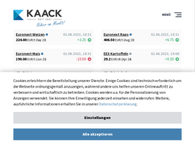 'kaack-terminhandel.de' screenshot