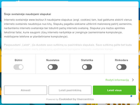 'teztour.lt' screenshot