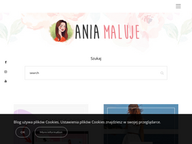 'aniamaluje.com' screenshot