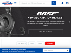 'aircraftspruce.ca' screenshot