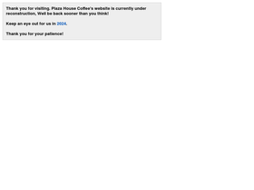 plazahousecoffee.com homepage screenshot