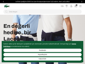 'lacoste.com.tr' screenshot