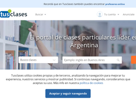 'tusclases.com.ar' screenshot