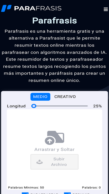 Parafrasist, Sumário de textos