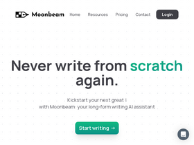 Moonbeam - Revolutionize long-form writing with AI-driven coherence and style versatility.