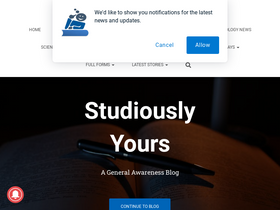 'studiouslyyours.com' screenshot