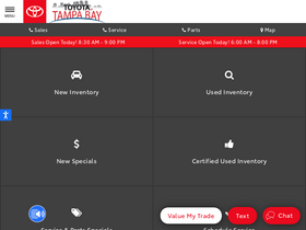 'toyotaoftampabay.com' screenshot