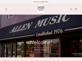 allenmusicshop.com homepage screenshot