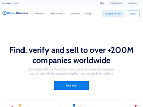 'globaldatabase.com' screenshot