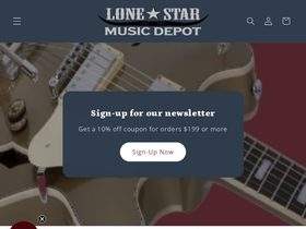 lonestarmusicdepot.com homepage screenshot