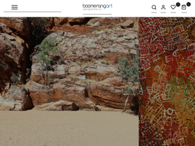 boomerangart.com.au homepage screenshot