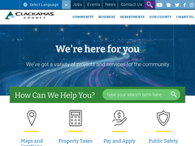'clackamas.us' screenshot