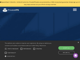 'privatevpn.com' screenshot