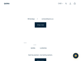 qiora.ca homepage screenshot