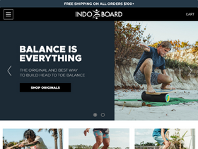 INDO BOARD - Balance Is Everything. website screenshot