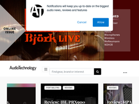 'audiotechnology.com' screenshot