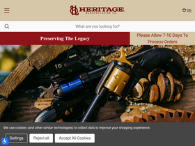 'shopheritagemfg.com' screenshot