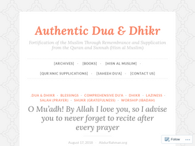 'authentic-dua.com' screenshot