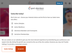 'sportaberdeen.co.uk' screenshot