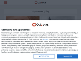 'quizowa.pl' screenshot