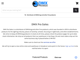 DMX Pro Sales homepage screenshot