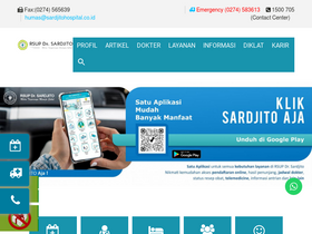 'sardjito.co.id' screenshot