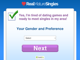 'realmaturesingles.com' screenshot