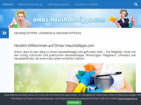 'omas-haushaltstipps.com' screenshot