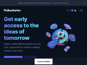 'polkastarter.com' screenshot