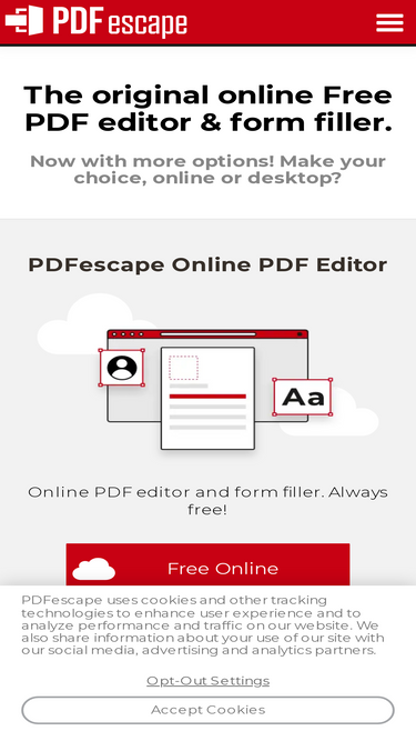 PDF Editor Free - Edit PDF and Form Filler Online - PDFescape