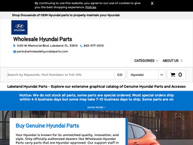 'wholesalehyundaiparts.com' screenshot