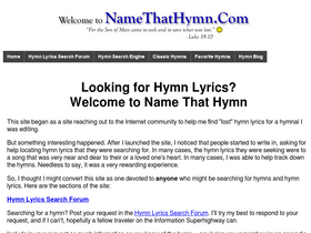 'namethathymn.com' screenshot