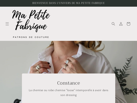 mapetitefabrique-patronsdecouture.fr homepage screenshot