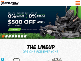 'spartanmowers.com' screenshot