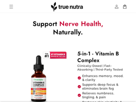 True Nutra homepage screenshot