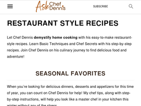 'askchefdennis.com' screenshot