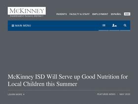 'mckinneyisd.net' screenshot